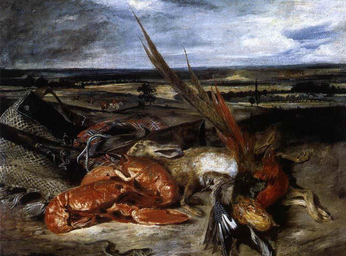 Eugene Delacroix Still-Life with Lobster oil painting picture